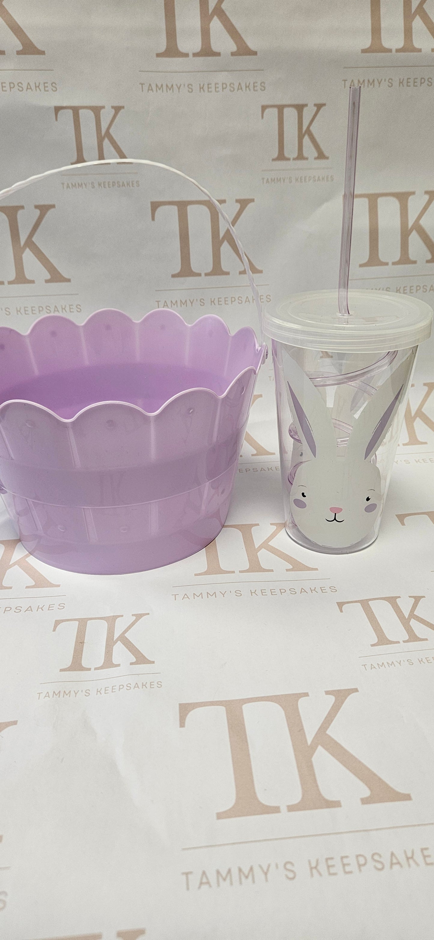 Purple bucket and cup set
