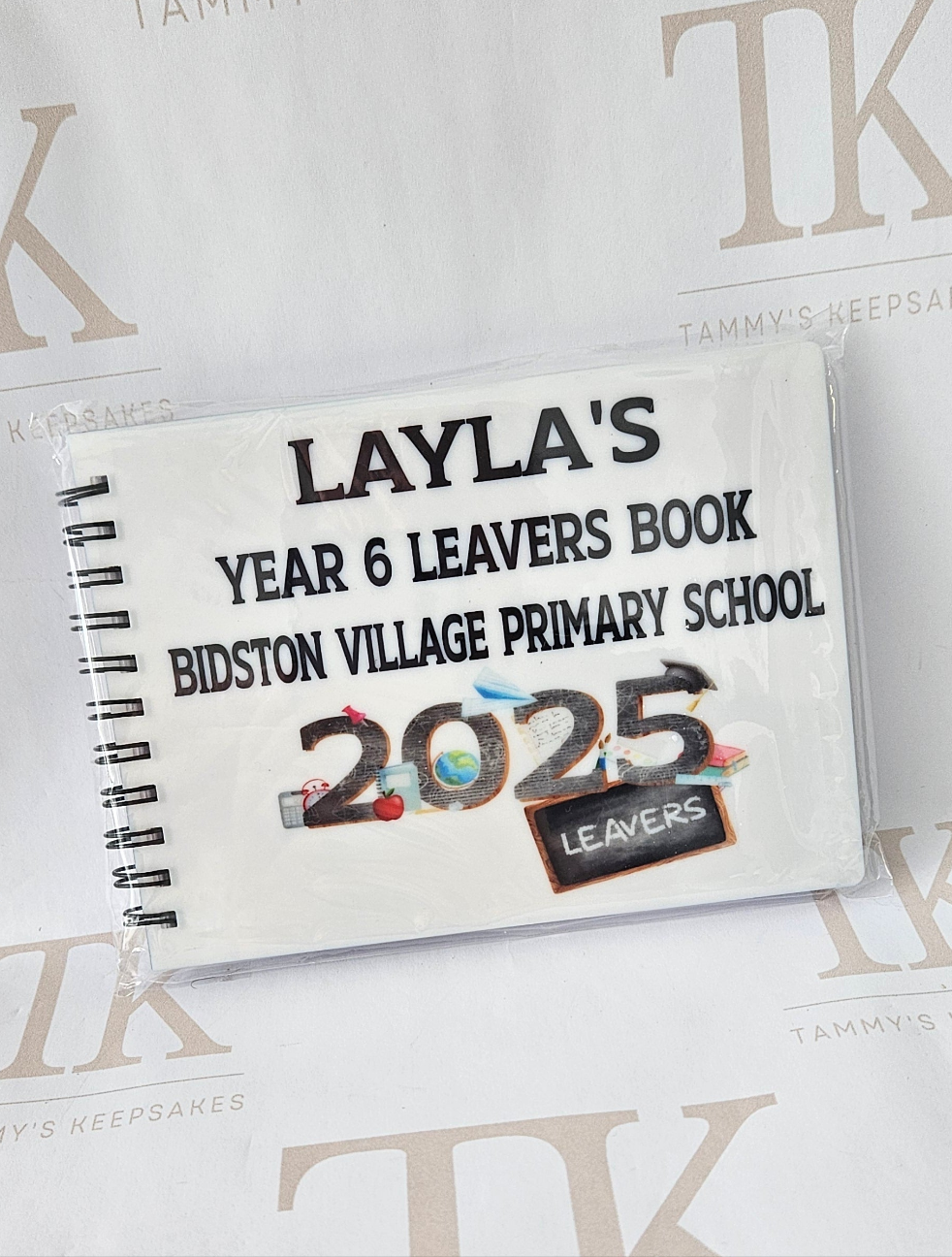 A6 personalised leavers book