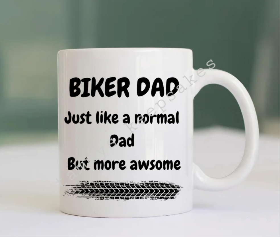 Biker dad mug