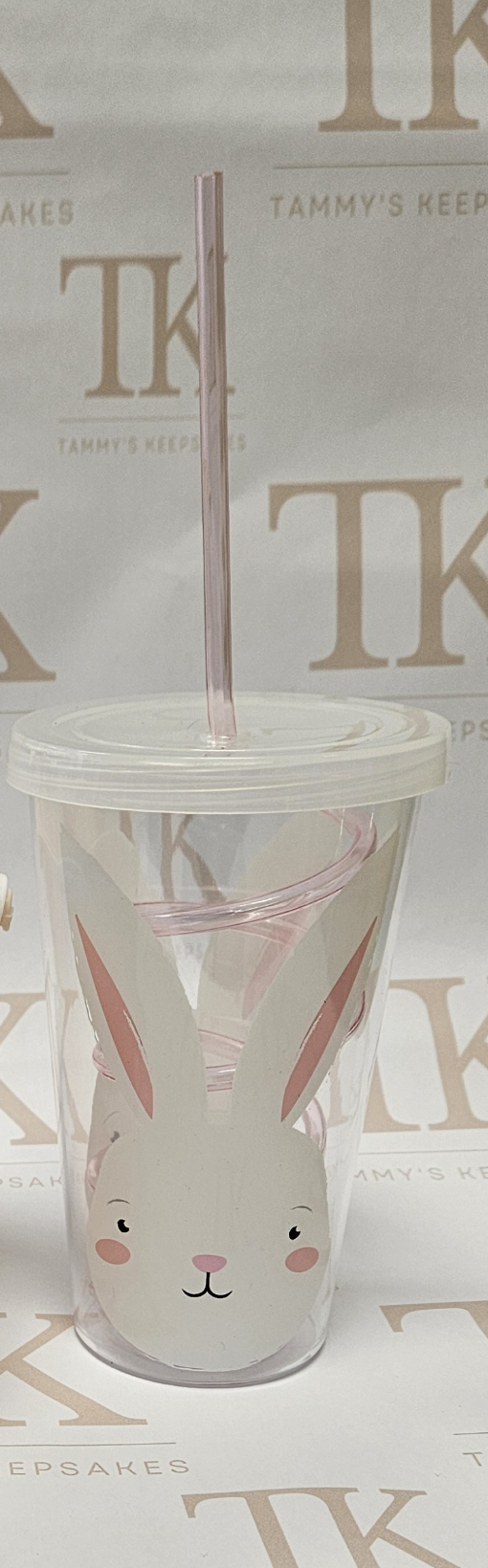 Pink bunny cold cup