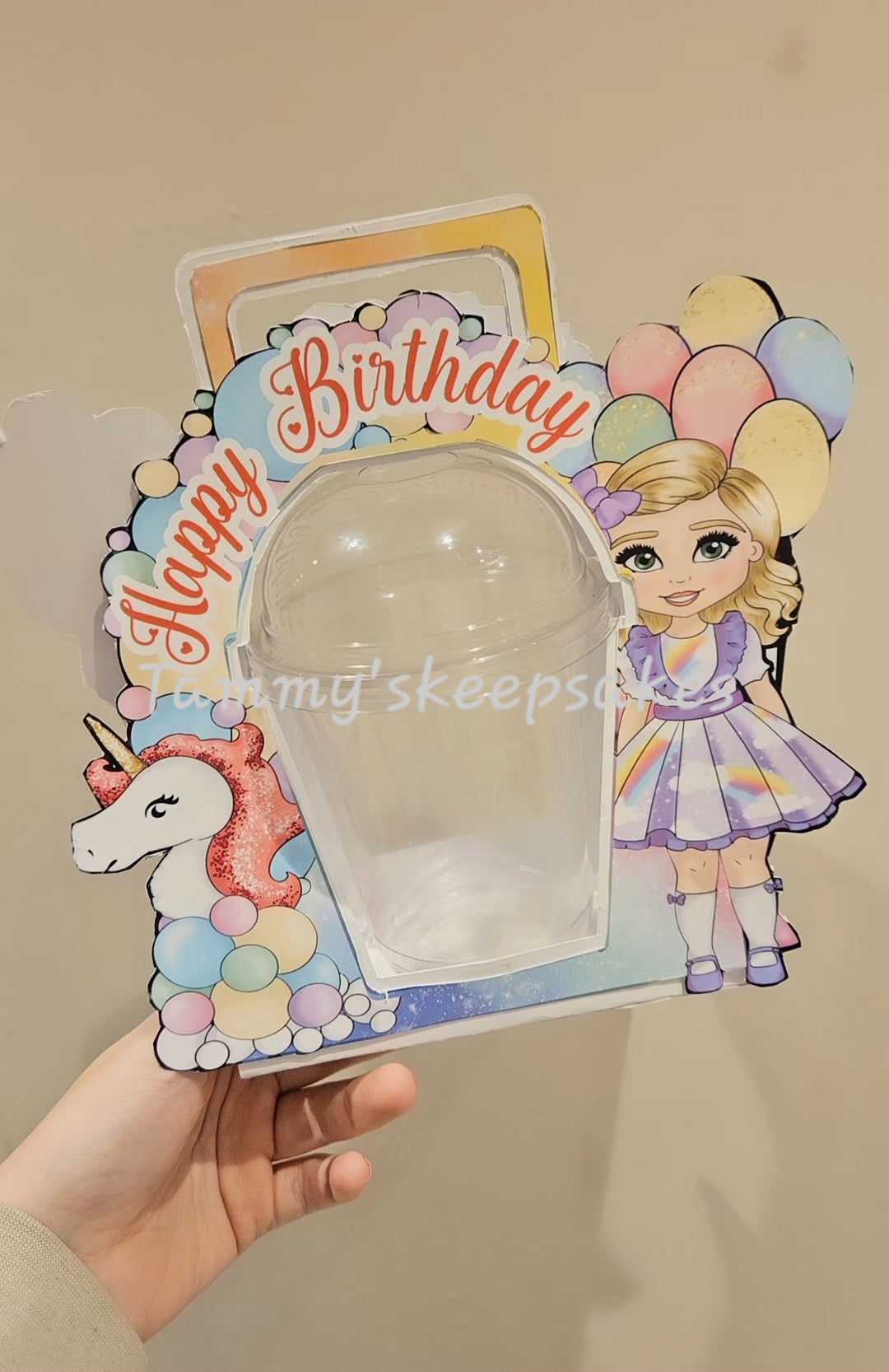 Unicorn doll sweetie dome holder