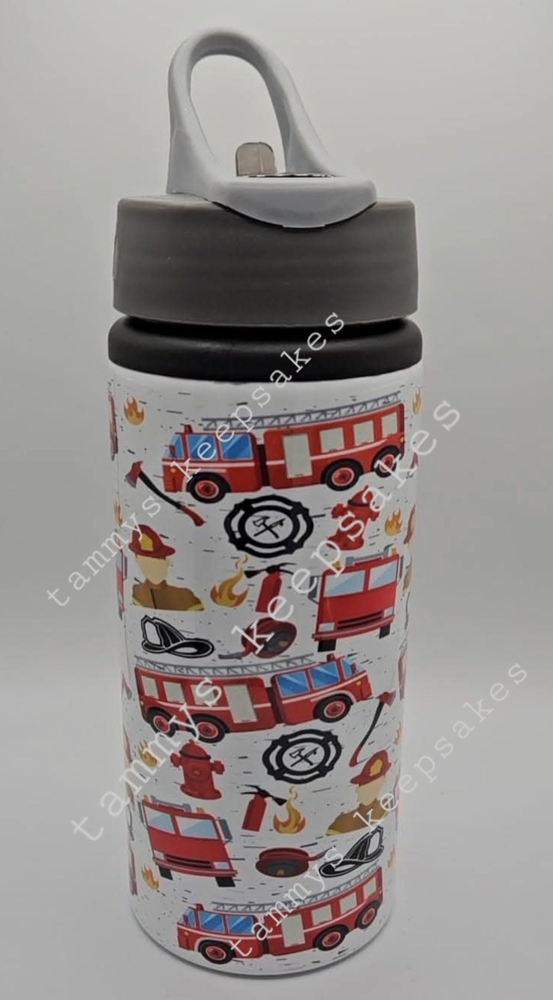 Fire engine water bottle