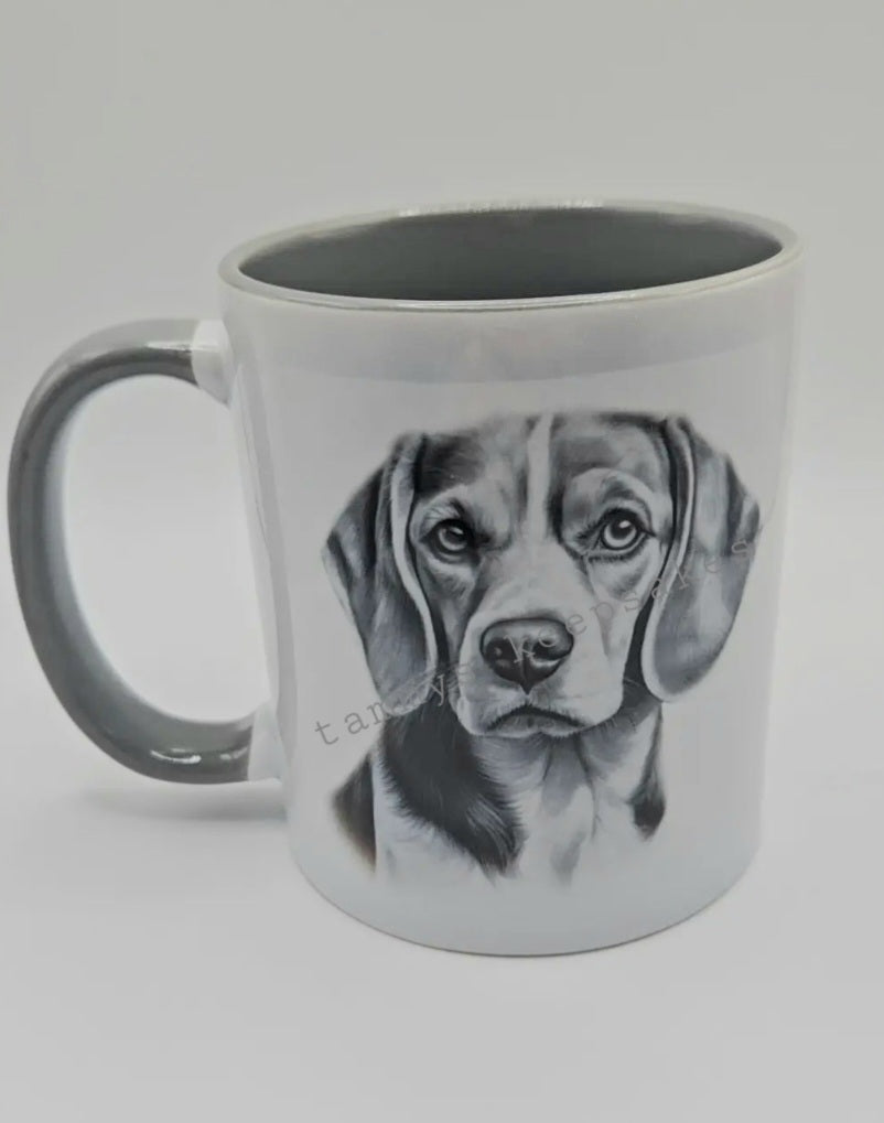 Beagle sketchy mug