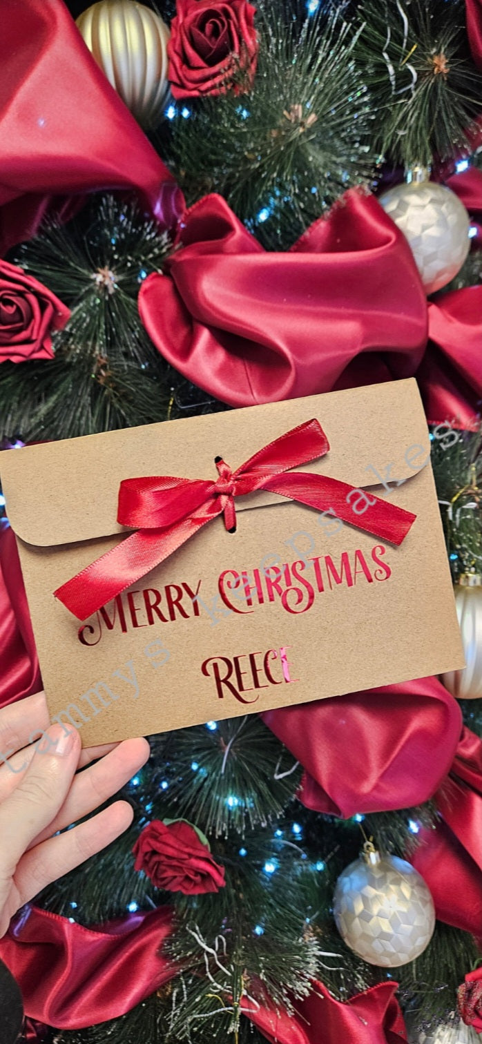 Christmas money envelopes