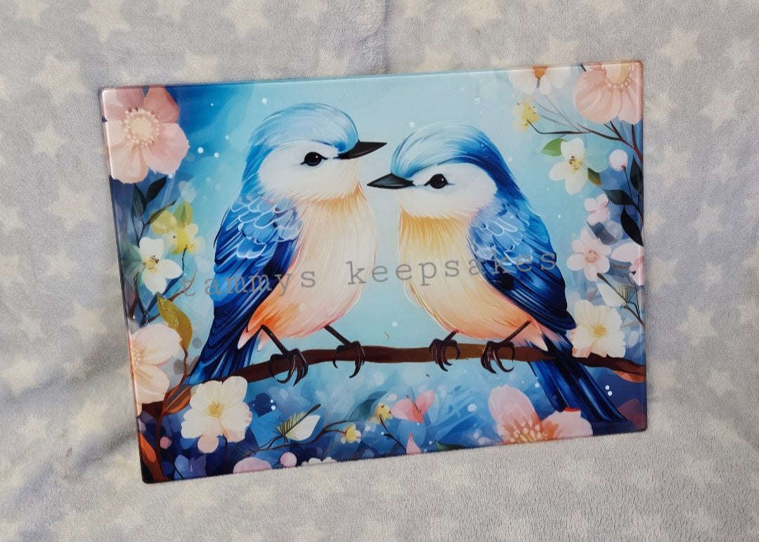 Blue bird chopping board