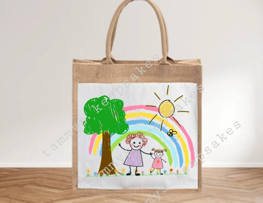 Sketch jute bag