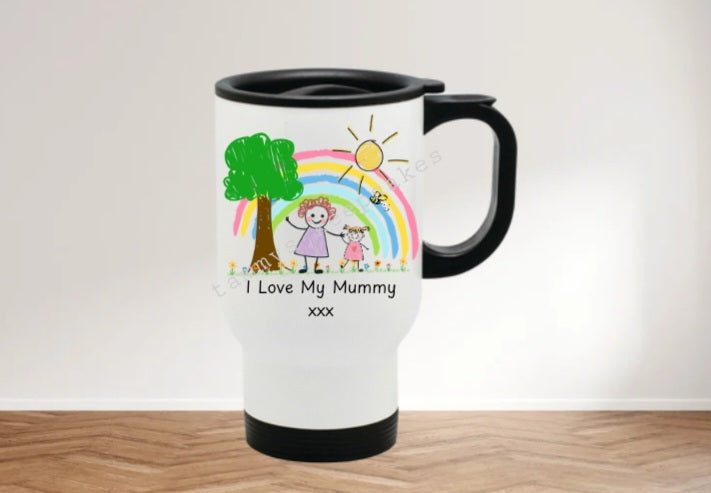 Sketch mum travel mug