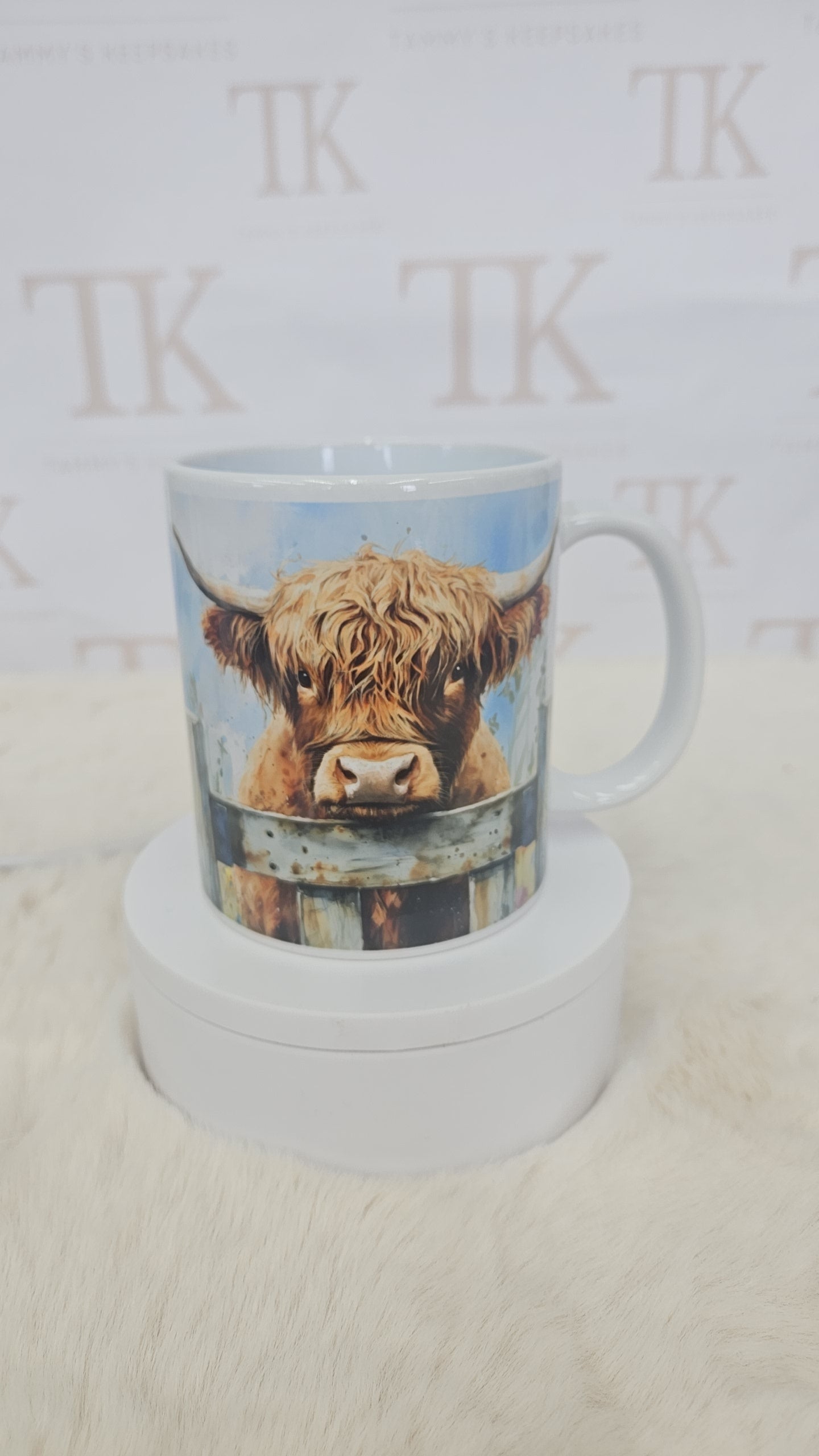 Highland cow mug