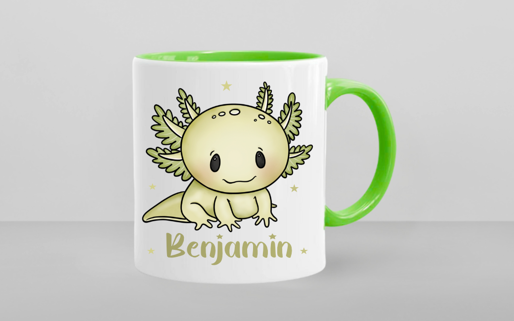 Personalised axolotl mug
