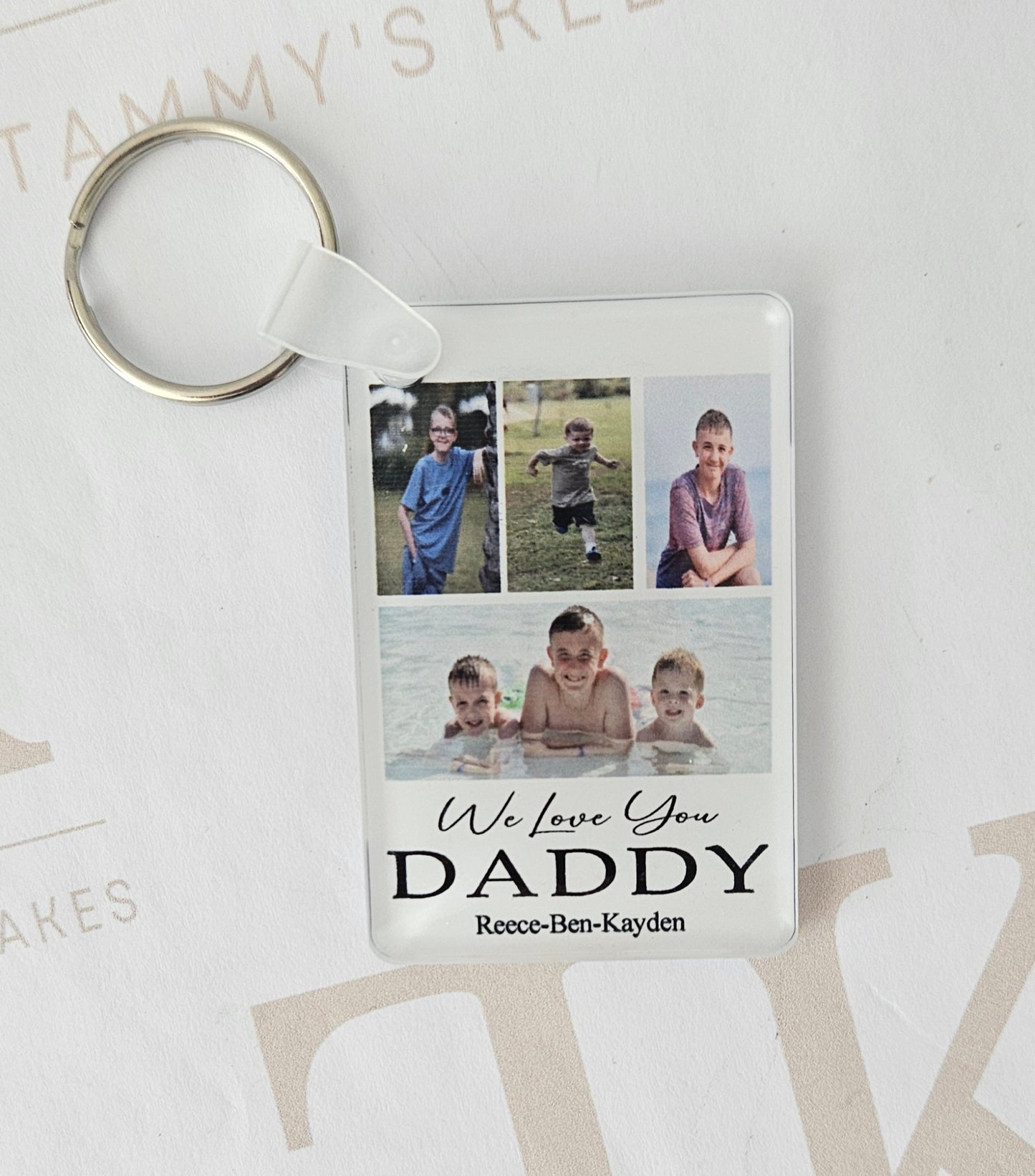 Dad personalised acrylic keyring