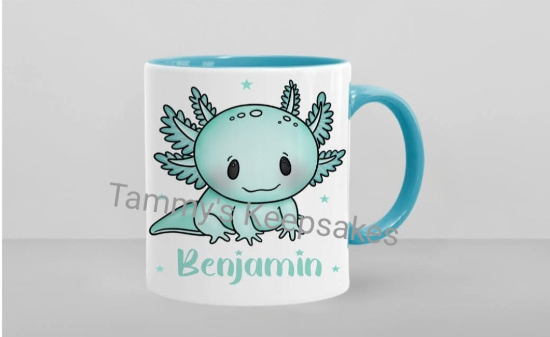 Personalised axolotl mug