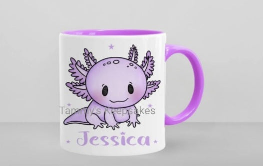 Personalised axolotl mug