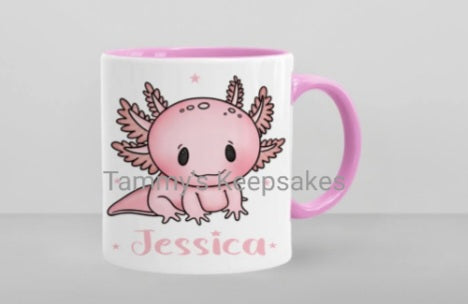 Personalised axolotl mug
