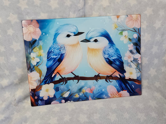 Blue bird chopping board