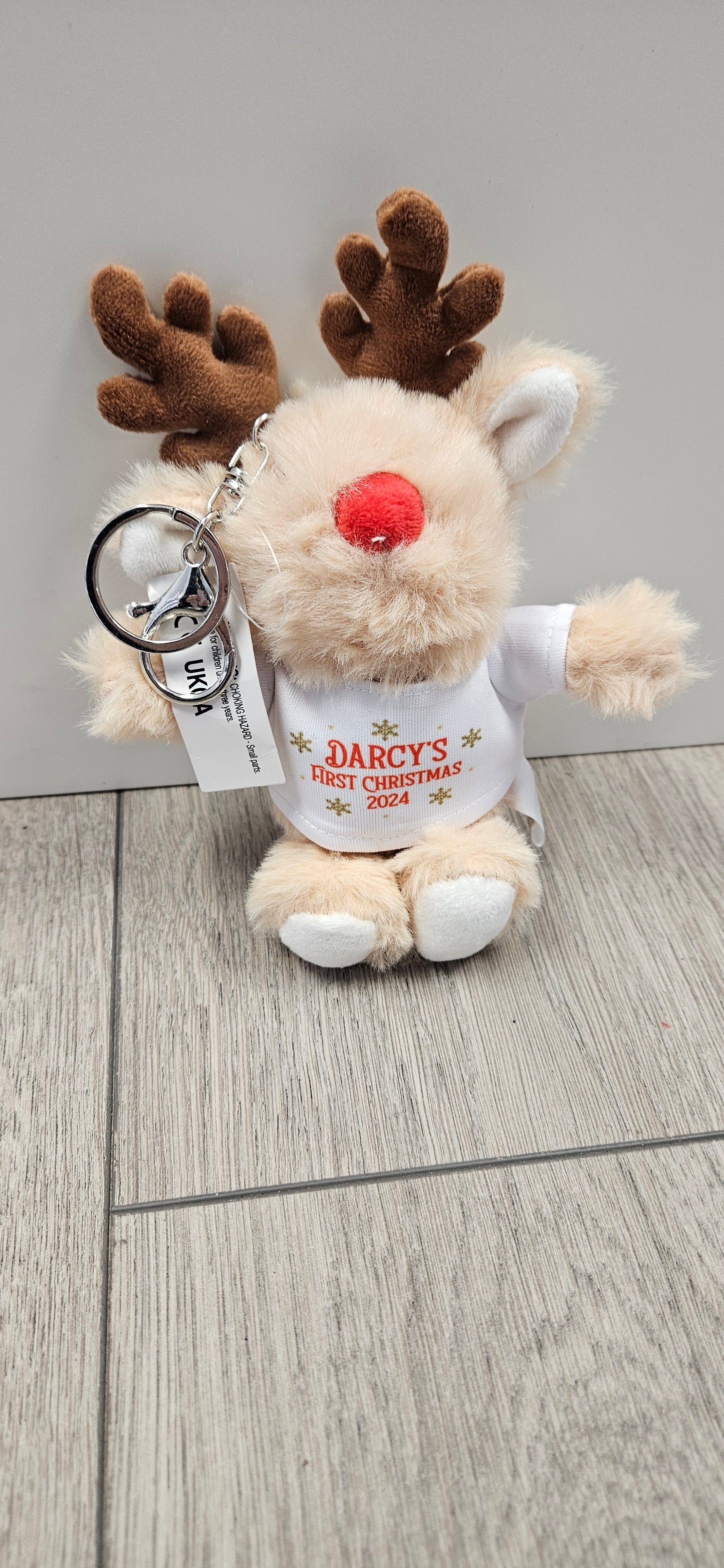 Reindeer teddy keyring