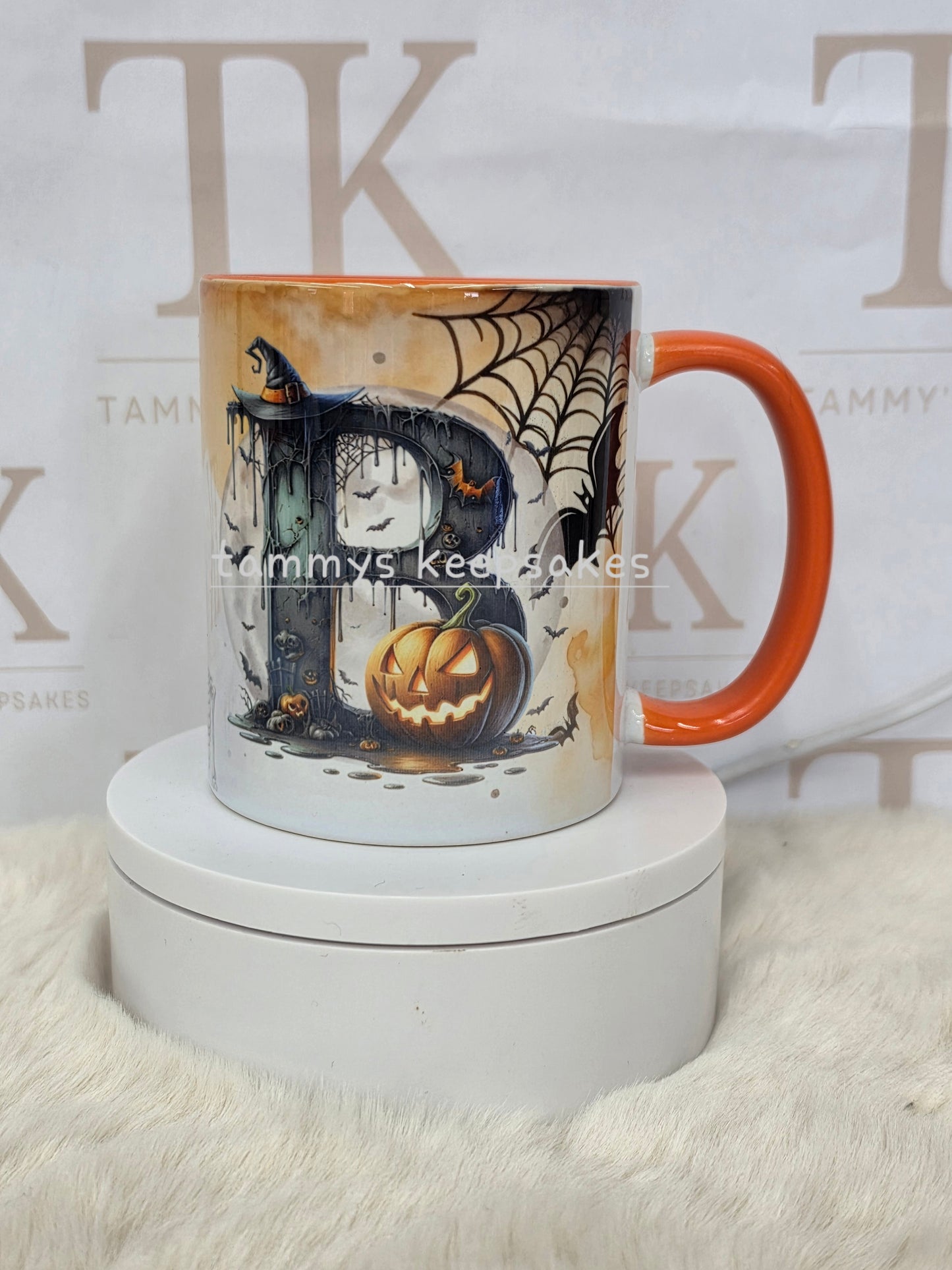 Alphabet halloween mug