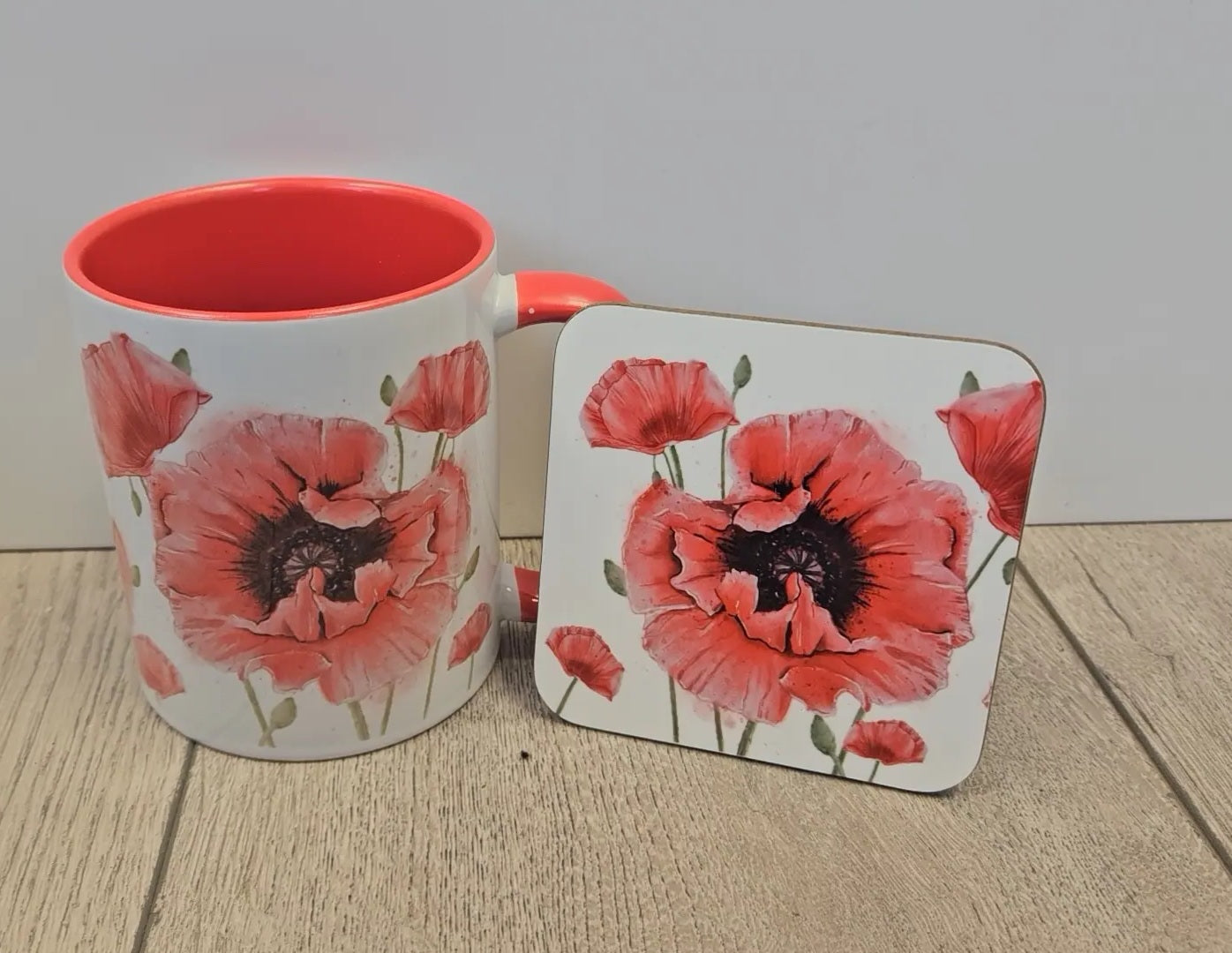 Poppy mug & coaster set