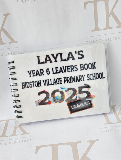 A6 personalised leavers book