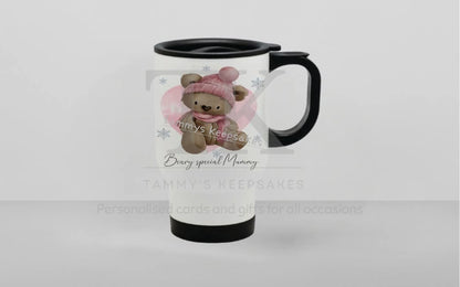 Winter bear travel mug