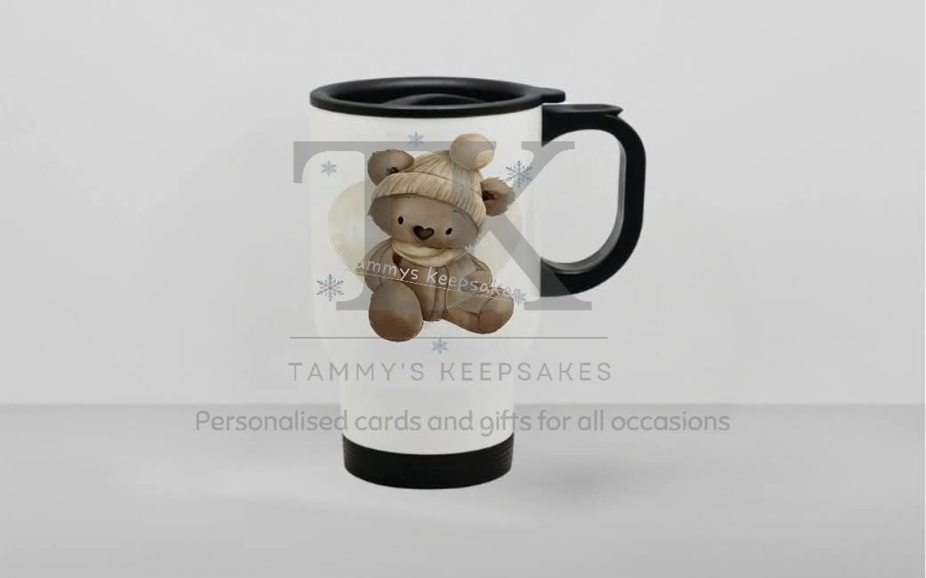 Winter bear travel mug