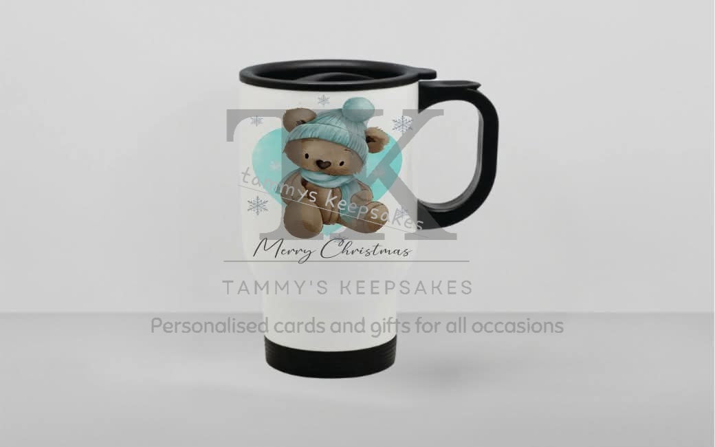 Winter bear travel mug