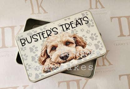 Cockerpoo treat tin