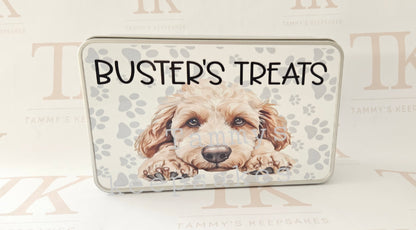 Cockerpoo treat tin