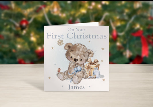 Blue Baby's first Christmas card