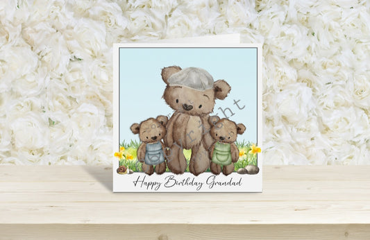 Brown bear Birthday card
