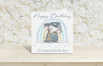 patchwork nelephant birthday card