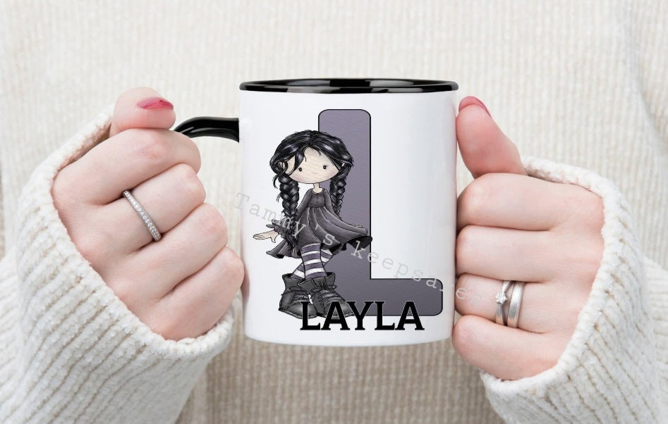 Gothic girl mug