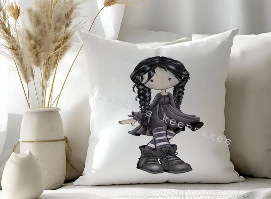 Gothic girl cushion