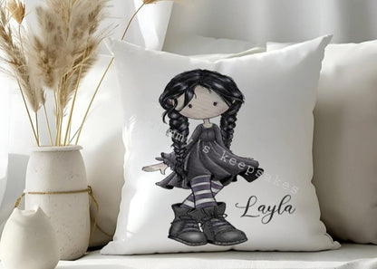 Gothic girl cushion