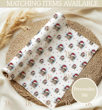Christmas highland cow wrapping paper