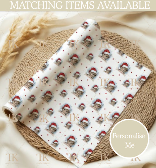 Christmas highland cow wrapping paper