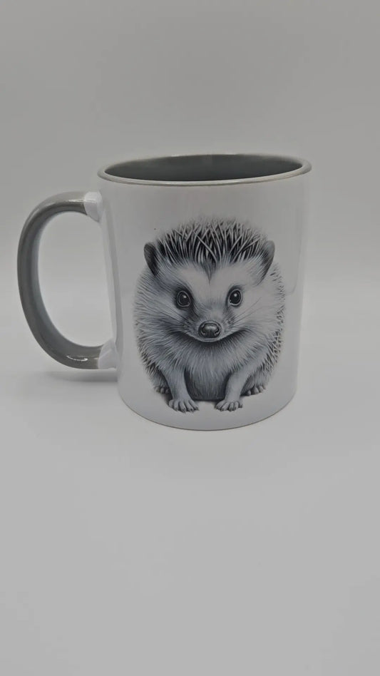 Sketchy hedgehog mug