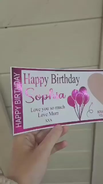 Birthday foil ticket