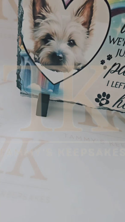 Pet memorial photo slates