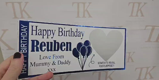 Birthday foil ticket