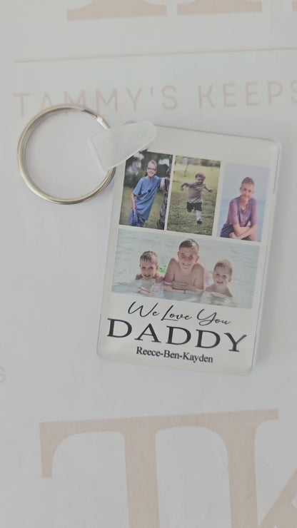 Dad personalised acrylic keyring
