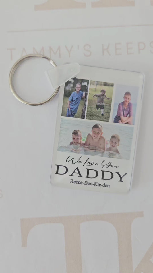 Dad personalised acrylic keyring
