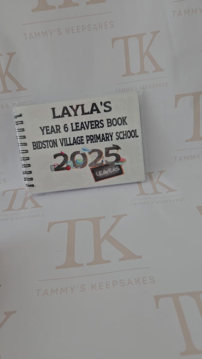 A6 personalised leavers book