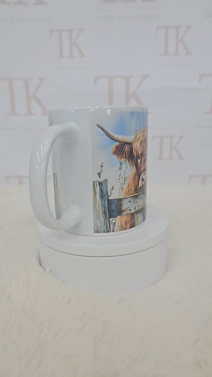 Highland cow mug