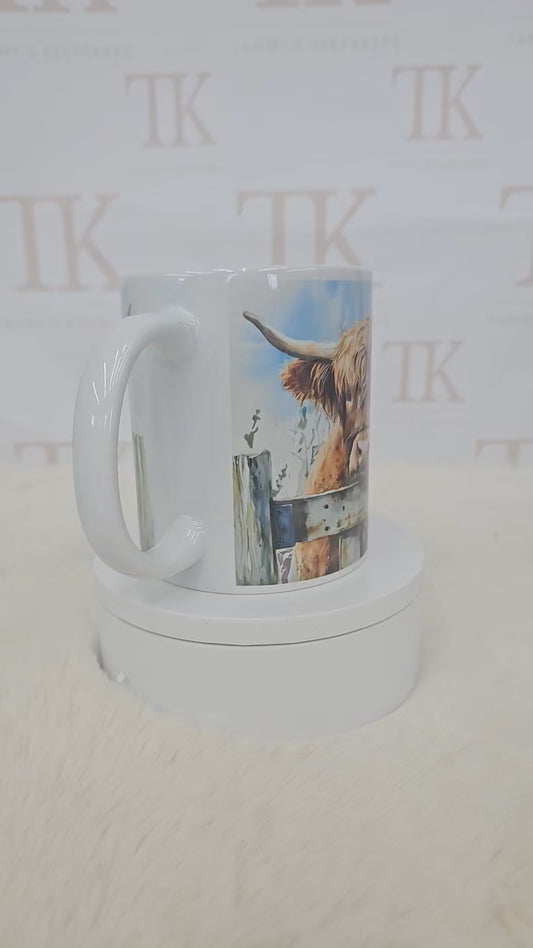 Highland cow mug