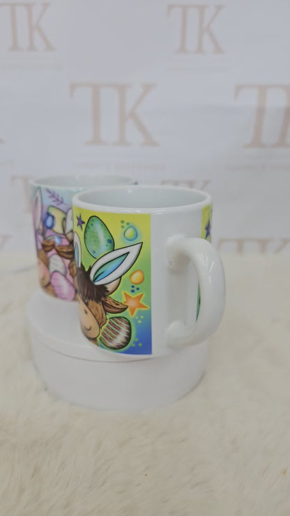 6oz easter ceramic mugs