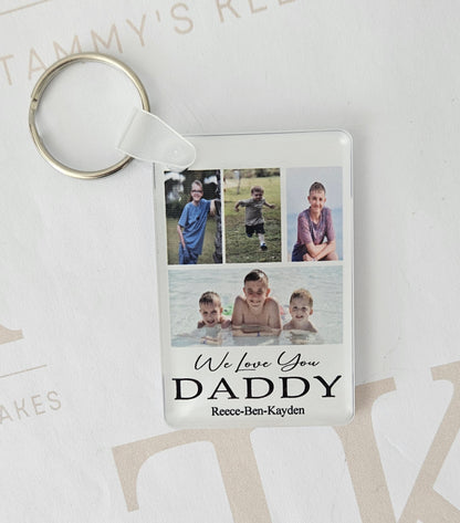 Dad personalised acrylic keyring
