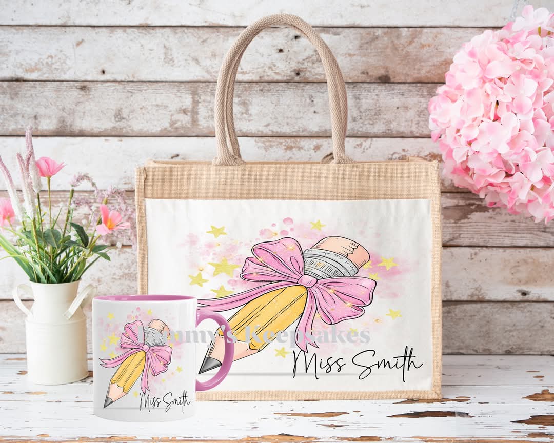 Pink bow pencil gifts